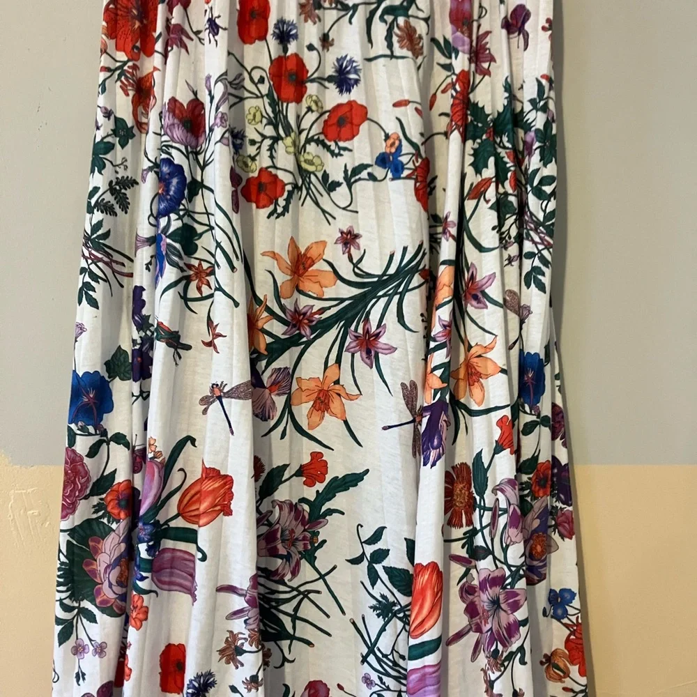 Vibrant Floral A-Line‎ Skirt